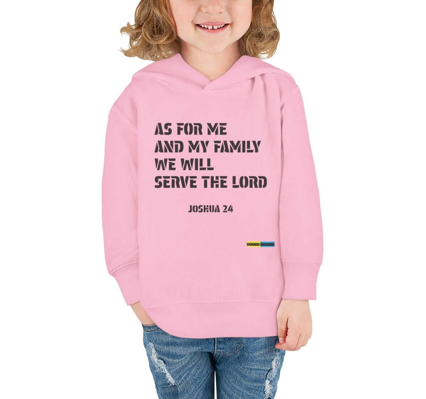 UNISEX SOFT FLEECE FAMILY MATCHING TODDLER PULLOVER HOODIE JOSHUA 24 AS FOR ME AND MY FAMILY