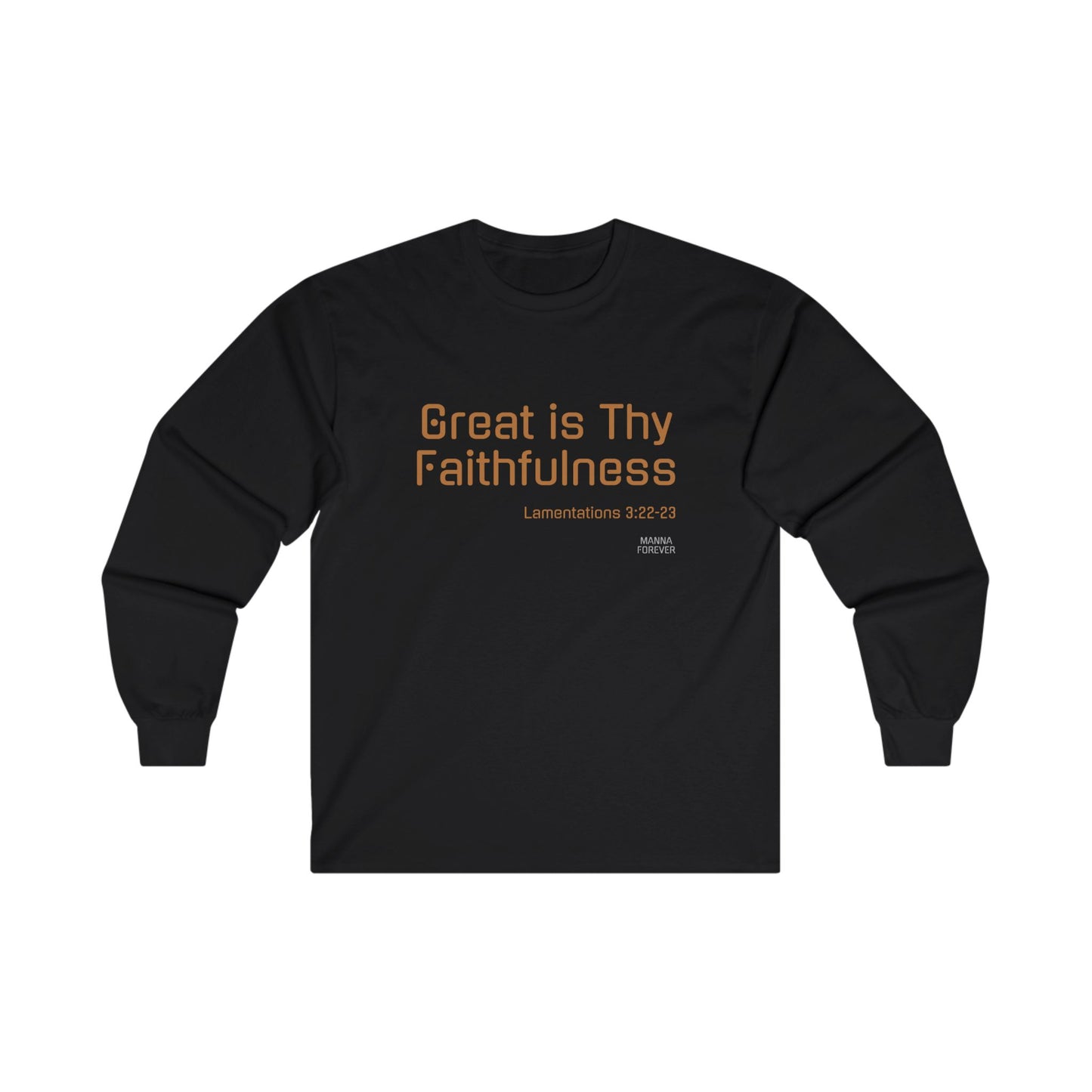 UNISEX LONG SLEEVE CREWNECK T-SHIRT LAMENTATIONS 3:22-23