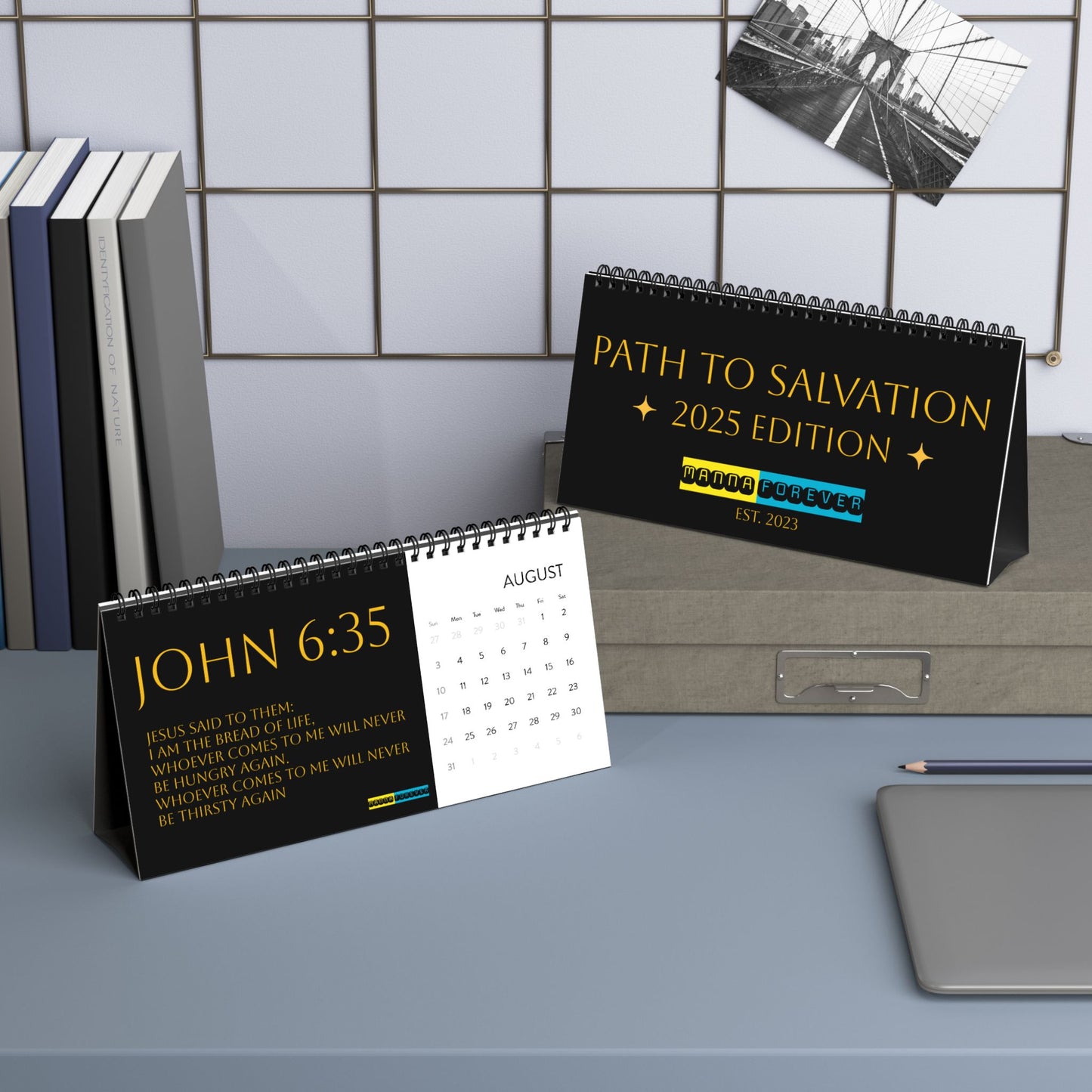 DESKTOP CALENDAR 2025 EDITION GRID PATH TO SALVATION