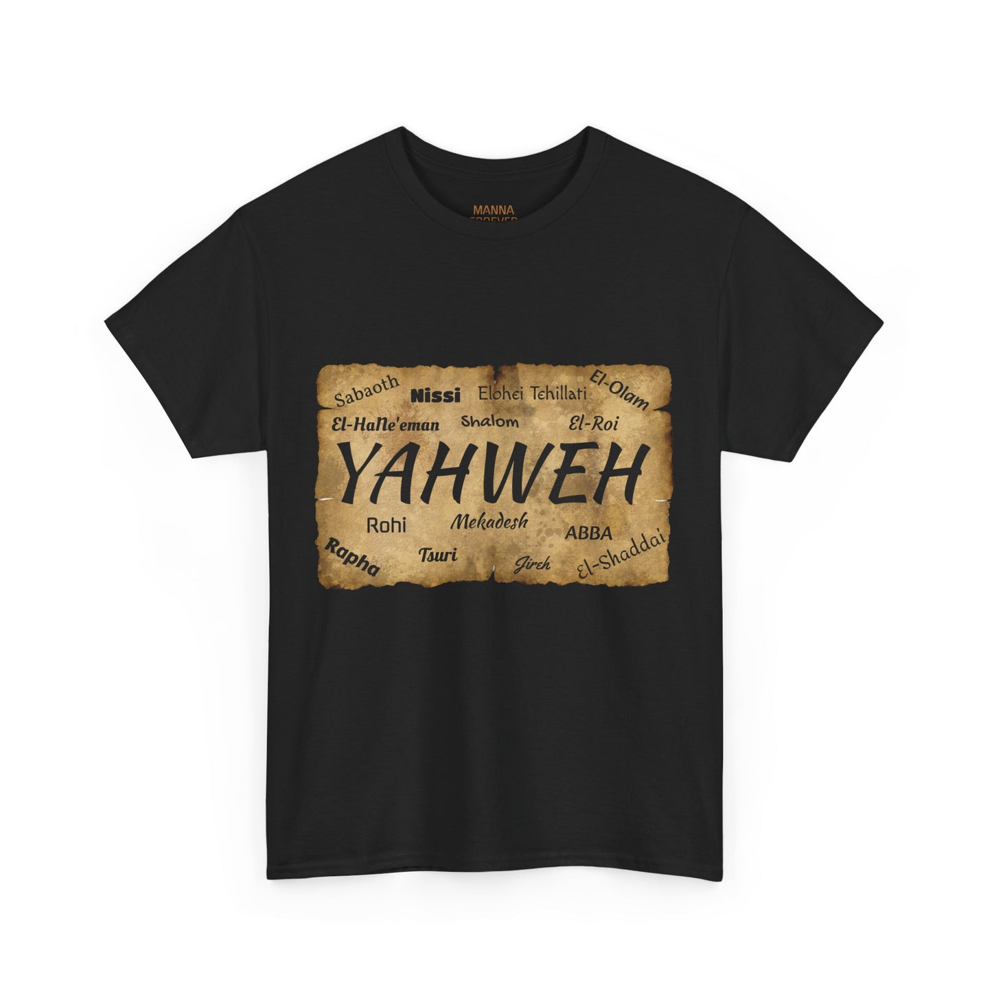 UNISEX CREWNECK T-SHIRT YAHWEH AND 14 MOST KNOWN NAMES OF GOD