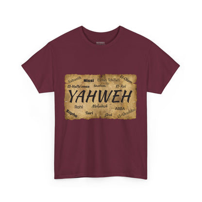 UNISEX CREWNECK T-SHIRT YAHWEH AND 14 MOST KNOWN NAMES OF GOD