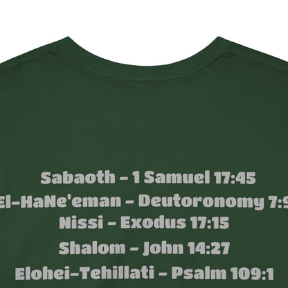 UNISEX CREWNECK T-SHIRT YAHWEH AND 14 MOST KNOWN NAMES OF GOD