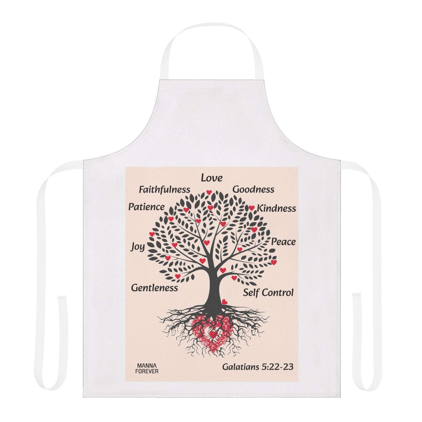 UNISEX TWO TONE APRON FRUITS OF THE SPIRIT GALATIANS 5:22-23