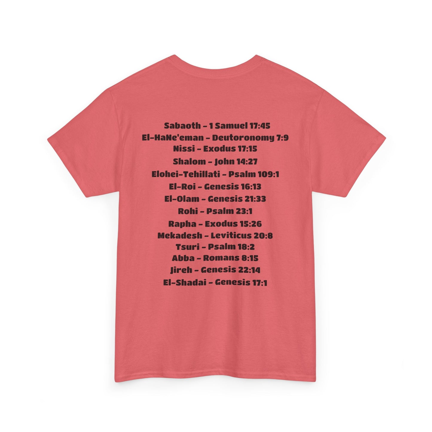 UNISEX CREWNECK T-SHIRT YAHWEH AND 14 MOST KNOWN NAMES OF GOD