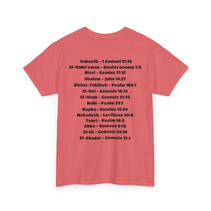 UNISEX CREWNECK T-SHIRT YAHWEH AND 14 MOST KNOWN NAMES OF GOD