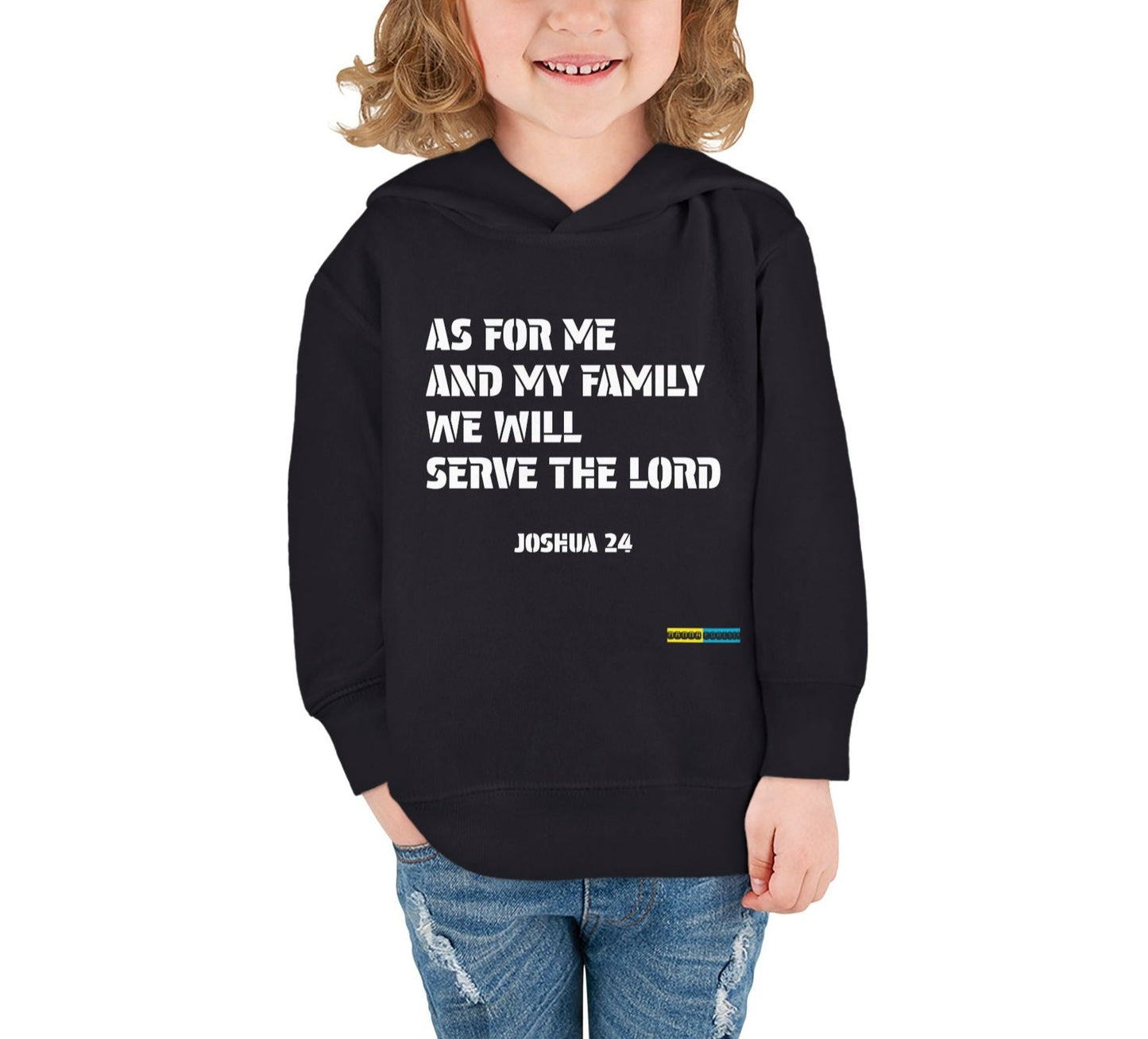 UNISEX SOFT FLEECE FAMILY MATCHING TODDLER PULLOVER HOODIE JOSHUA 24 AS FOR ME AND MY FAMILY