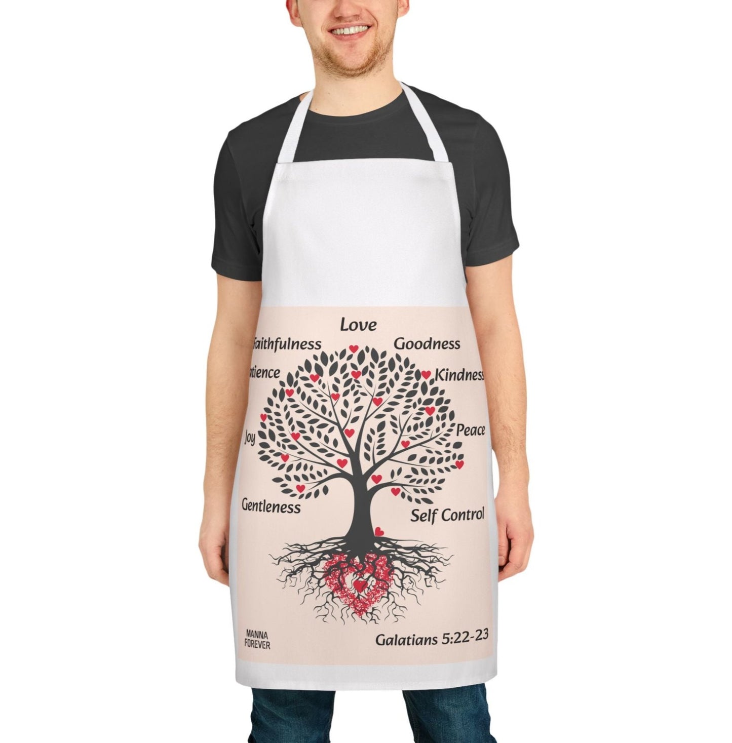 UNISEX TWO TONE APRON FRUITS OF THE SPIRIT GALATIANS 5:22-23