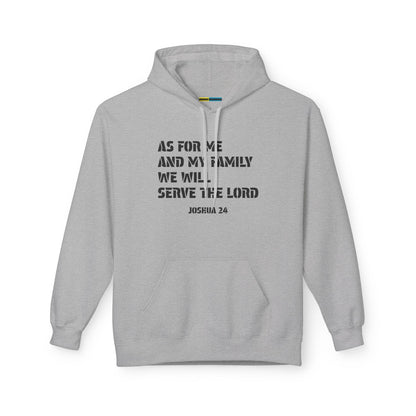 UNISEX ADULT MID-WEIGHT SOFT FLEECE FAMILY MATCHING HOODIE JOSHUA 24 AS FOR ME AND MY FAMILY