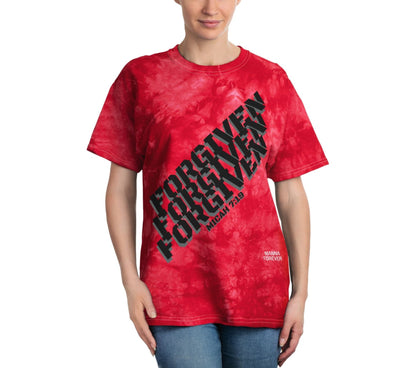 TIE-DYE UNISEX CREWNECK T-SHIRT FORGIVEN MICAH 7:19