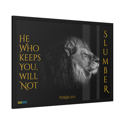 HORIZONTAL FRAMED PAPER POSTER WITH BIBLE VERSE PSALM 121:3