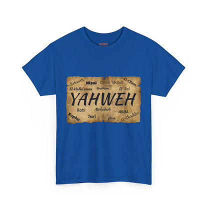 UNISEX CREWNECK T-SHIRT YAHWEH AND 14 MOST KNOWN NAMES OF GOD