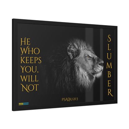 HORIZONTAL FRAMED PAPER POSTER WITH BIBLE VERSE PSALM 121:3