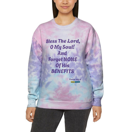 PREMIUM COTTON UNISEX TIE-DYE SWEATSHIRT BLESS THE LORD