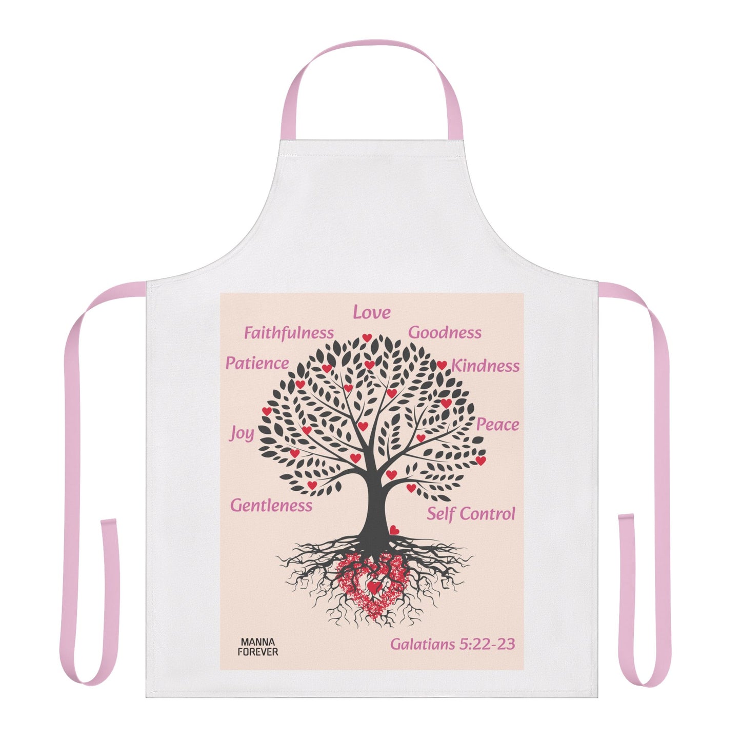 UNISEX TWO TONE APRON FRUITS OF THE SPIRIT GALATIANS 5:22-23