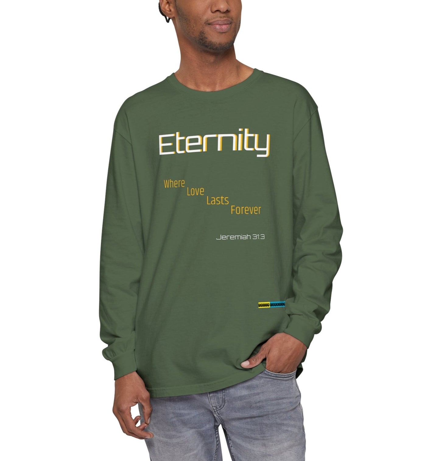 UNISEX GARMEN-DYED LONG SLEEVE SOFT T-SHIRT JEREMIAH 31:3