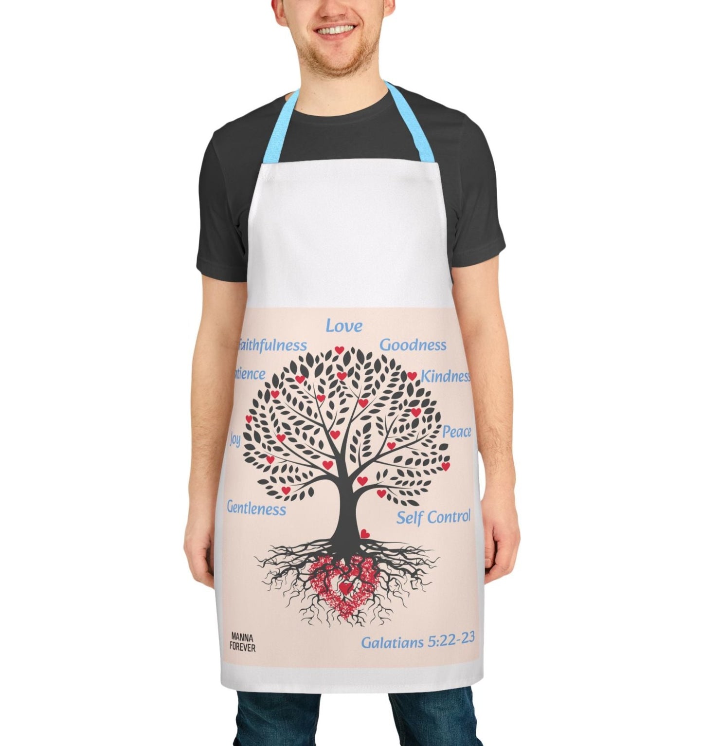 UNISEX TWO TONE APRON FRUITS OF THE SPIRIT GALATIANS 5:22-23