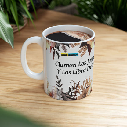 TAZA DE CERÁMICA DURABLE 11 oz Y 15 oz CON CITA BÍBLICA SALMOS 34:17