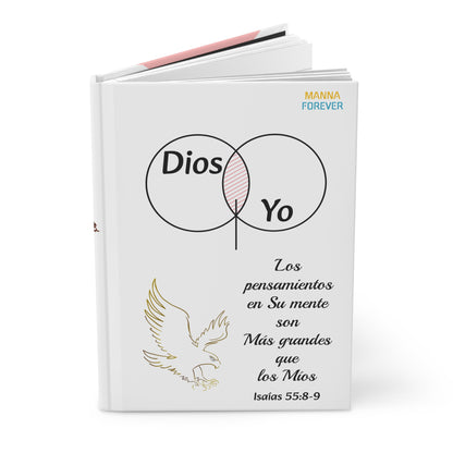 DIOS Y YO HARDCOVER JOURNAL MATTE FINISH - DIARIO DE TAPA DURA CON ACABADO MATE Y CITA BÍBLICA ISAÍAS 55:8-9