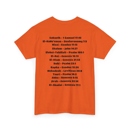 UNISEX CREWNECK T-SHIRT YAHWEH AND 14 MOST KNOWN NAMES OF GOD