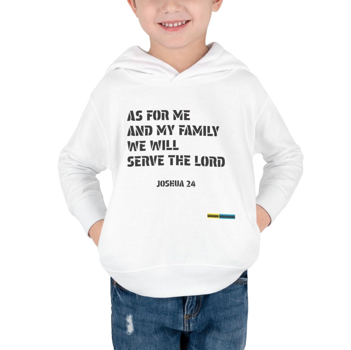 UNISEX SOFT FLEECE FAMILY MATCHING TODDLER PULLOVER HOODIE JOSHUA 24 AS FOR ME AND MY FAMILY