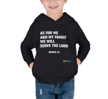 UNISEX SOFT FLEECE FAMILY MATCHING TODDLER PULLOVER HOODIE JOSHUA 24 AS FOR ME AND MY FAMILY