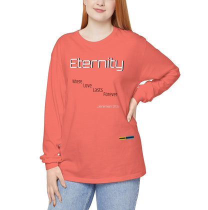 UNISEX GARMEN-DYED LONG SLEEVE SOFT T-SHIRT JEREMIAH 31:3