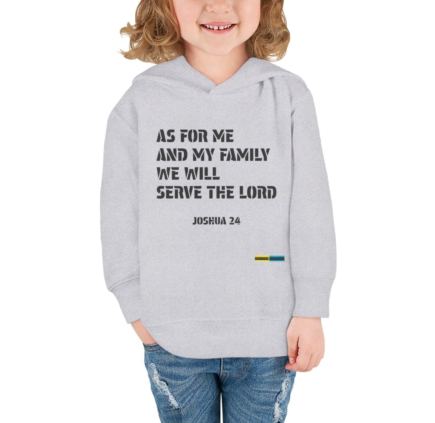 UNISEX SOFT FLEECE FAMILY MATCHING TODDLER PULLOVER HOODIE JOSHUA 24 AS FOR ME AND MY FAMILY