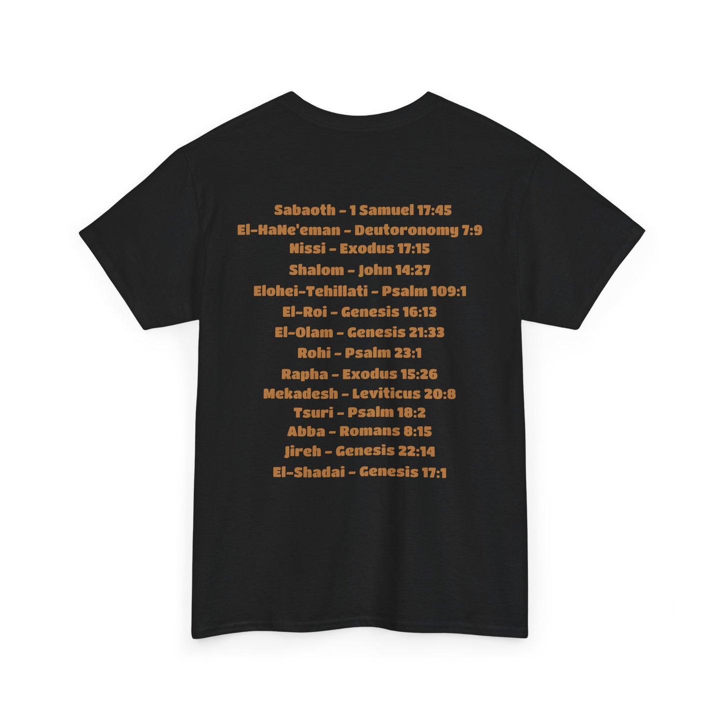 UNISEX CREWNECK T-SHIRT YAHWEH AND 14 MOST KNOWN NAMES OF GOD