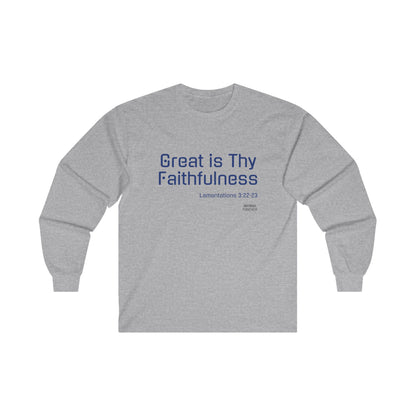 UNISEX LONG SLEEVE CREWNECK T-SHIRT LAMENTATIONS 3:22-23