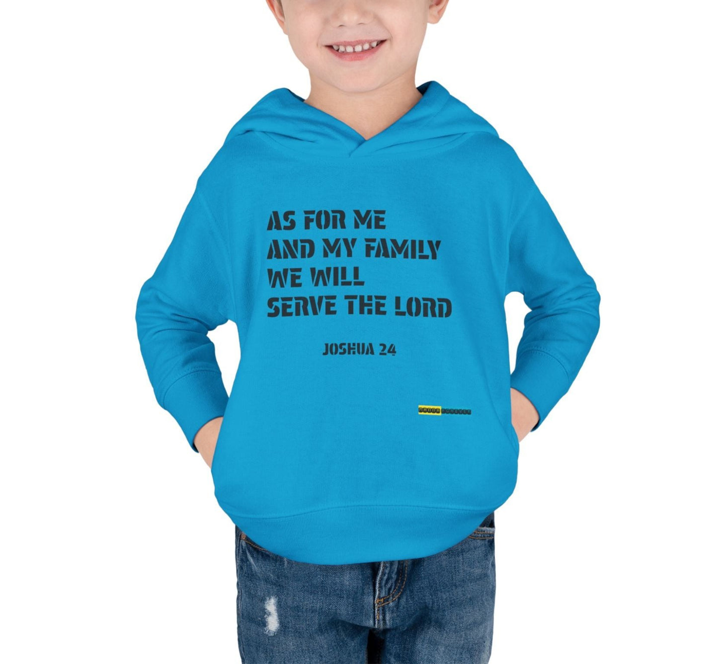 UNISEX SOFT FLEECE FAMILY MATCHING TODDLER PULLOVER HOODIE JOSHUA 24 AS FOR ME AND MY FAMILY