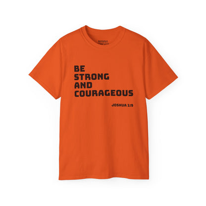 UNISEX CREWNECK T-SHIRT BE STRONG AND COURAGEOUS JOSHUA 9:1