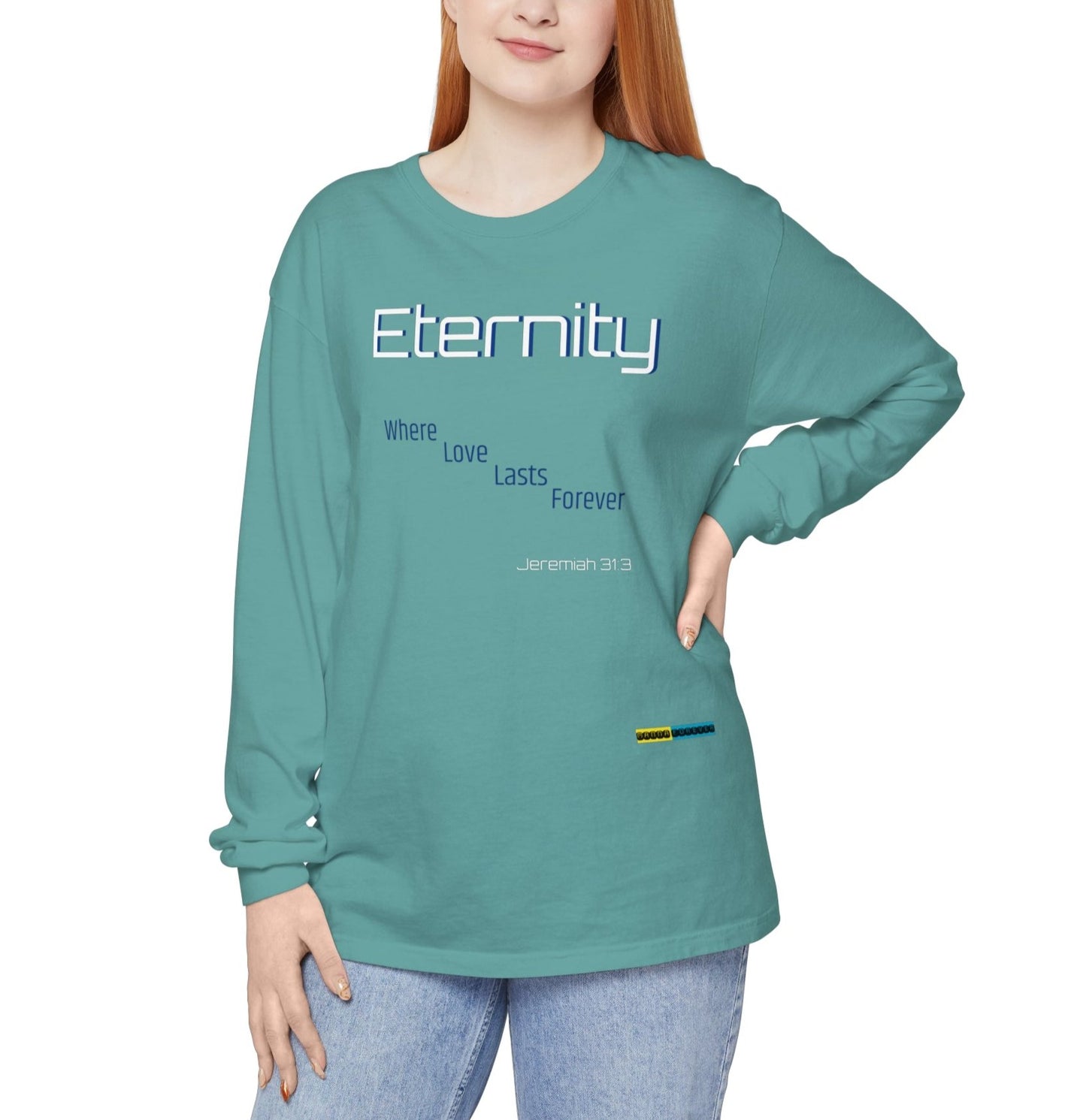 UNISEX GARMEN-DYED LONG SLEEVE SOFT T-SHIRT JEREMIAH 31:3