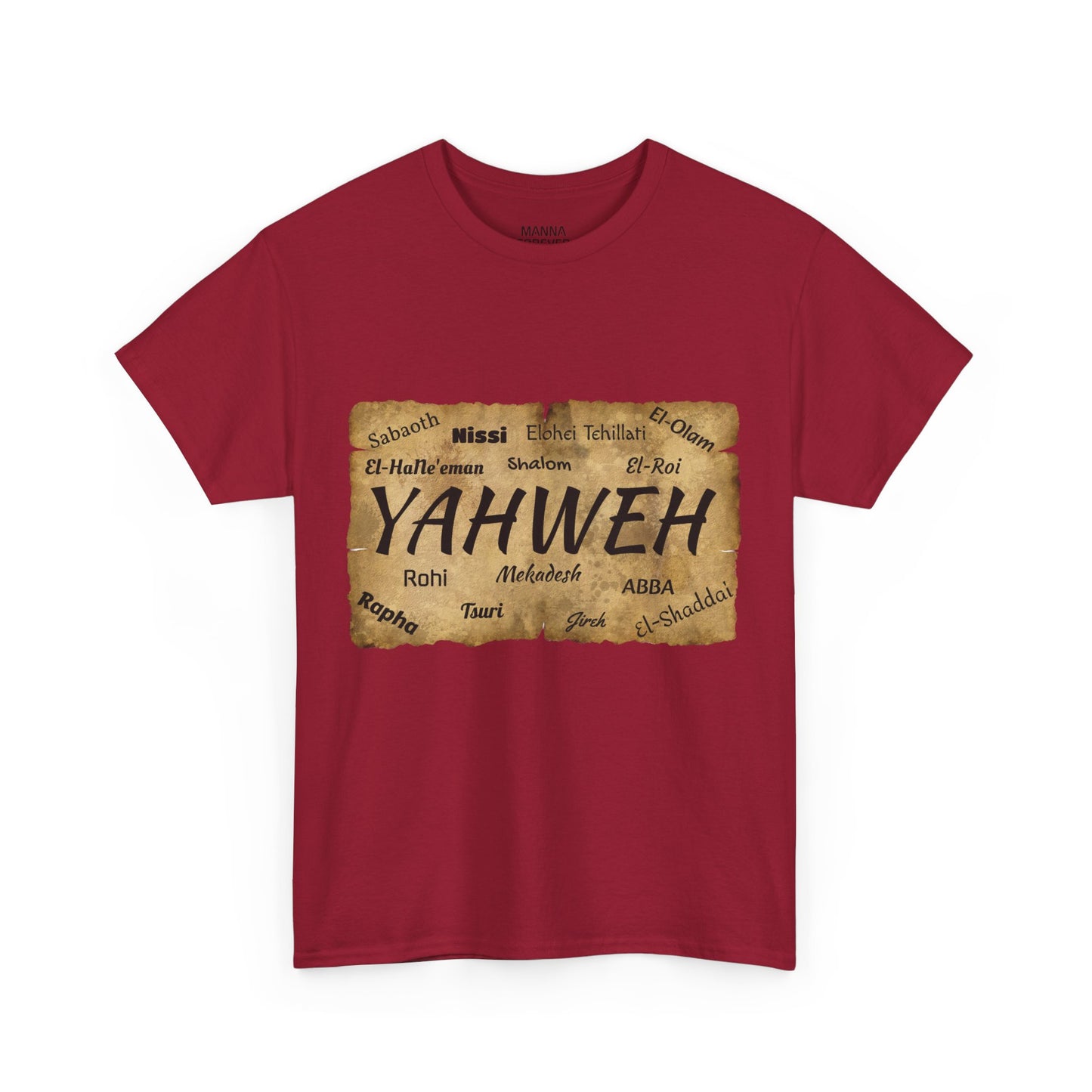 UNISEX CREWNECK T-SHIRT YAHWEH AND 14 MOST KNOWN NAMES OF GOD