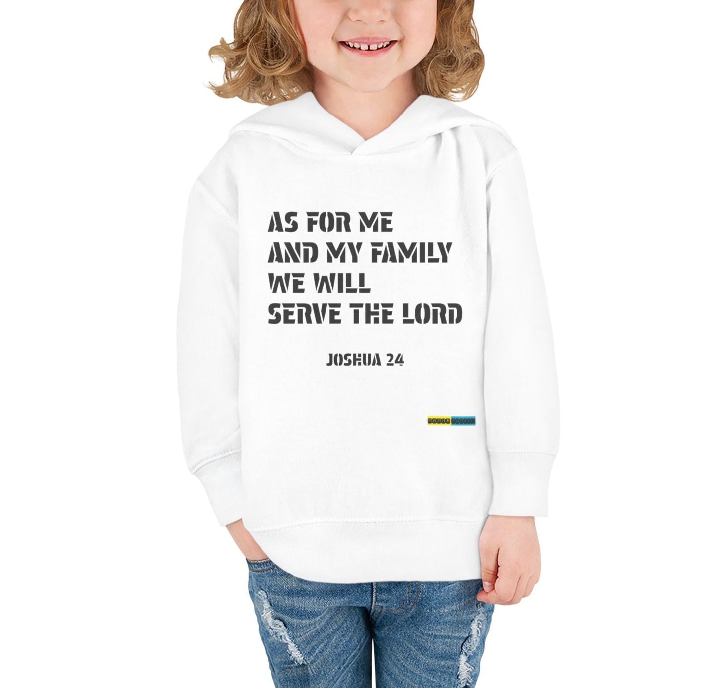 UNISEX SOFT FLEECE FAMILY MATCHING TODDLER PULLOVER HOODIE JOSHUA 24 AS FOR ME AND MY FAMILY