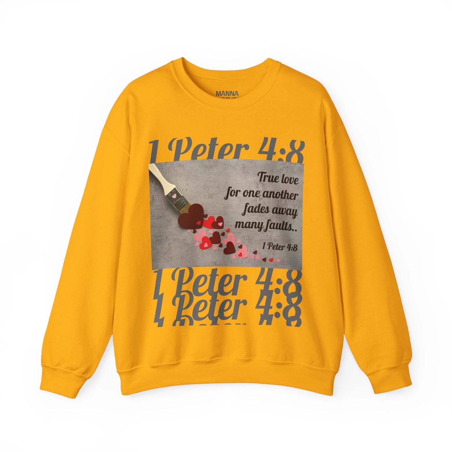 UNISEX SOFT CREWNECK SWEATSHIRT 1 PETER 4:8