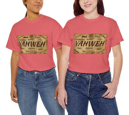 UNISEX CREWNECK T-SHIRT YAHWEH AND 14 MOST KNOWN NAMES OF GOD