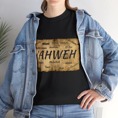 UNISEX CREWNECK T-SHIRT YAHWEH AND 14 MOST KNOWN NAMES OF GOD