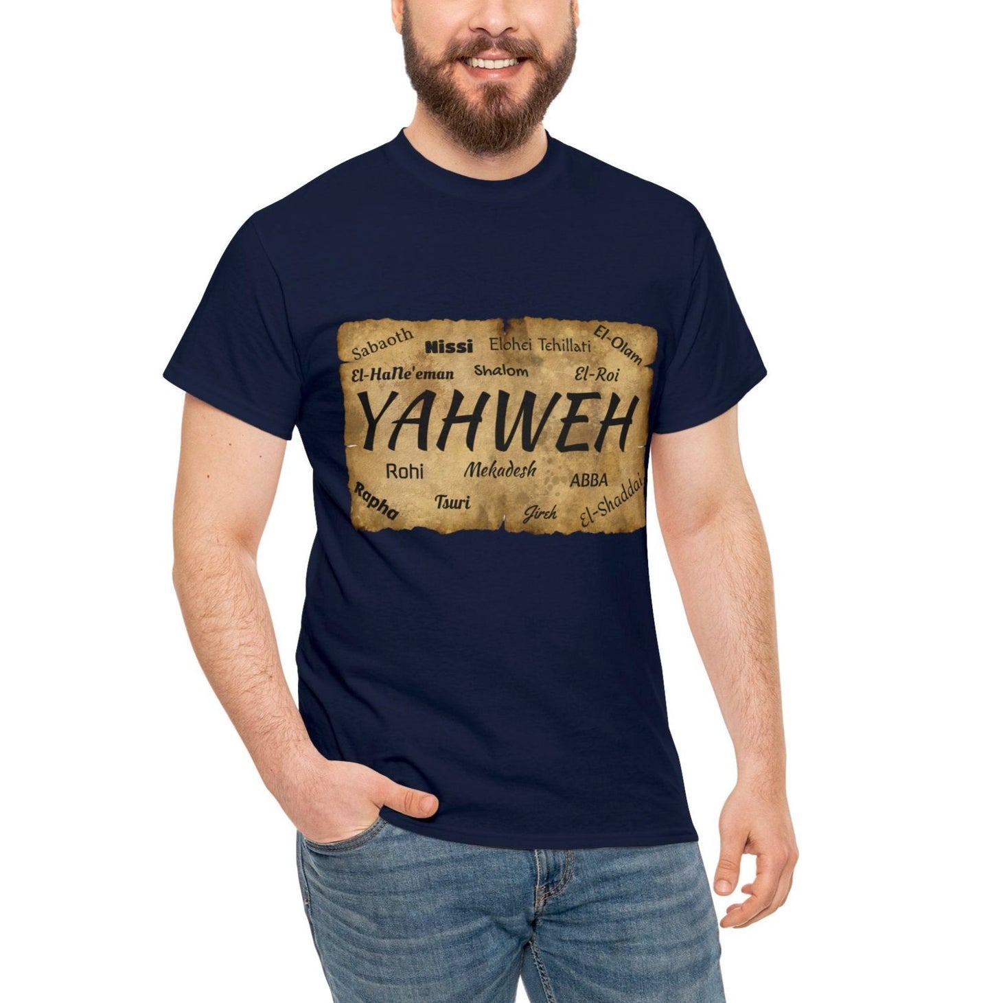 UNISEX CREWNECK T-SHIRT YAHWEH AND 14 MOST KNOWN NAMES OF GOD